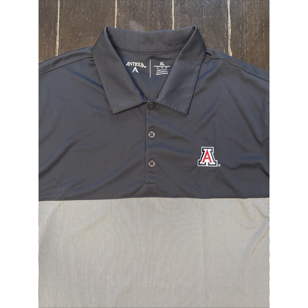 Antigua Arizona Wildcats Polo Shirt Mens XL Dark Blue Gray Golf NCAA Colorblock
